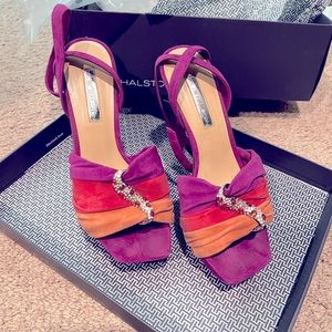 H by Halston suede high heel shoes pumps sandals